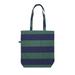 J. Crew Bags | New J.Crew Prep Stripe Classic Canvas Tote Bag Nwt Natural Navy Green Reusable | Color: Blue/Green | Size: Os