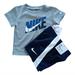 Nike Matching Sets | Nwt Nike Dri Fit Boys Short Set Size 12m Midnight Navy | Color: Blue/Gray | Size: 12mb