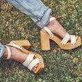 Free People Shoes | Free People Mallory Clogs In White Size 38 Nwot $198 | Color: White | Size: 38eu