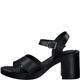 Tamaris Damen Sandaletten, Frauen Sandalen,sommersandalen,bequem,flach,sommerschuhe,freizeitschuhe,offene schuhe,strandschuhe,BLACK,40 EU