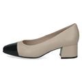 Caprice Damen Pumps Lack mit Trapezabsatz, Beige (Beige Comb), 39