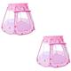 Abaodam 2pcs Kids Ocean Ball Tent Kids Indoor Tent Outside Tent Kids Teepee Kids Tents Kid Tents Kid Tent Indoor Tents for Kids Indoor Game House for Children Pink Hexagon Fence Baby