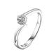 Wycian Solitaire Ring, Solitaire Engagement Rings for Women 18K White Gold Flower 1 0.2CT VVS Round Lab Grown Diamond Size U 1/2 Valentines Day Premium