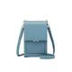 SKINII Women's Handbag， Mini Crossbody Shoulder Bag Small Women Cell Phone Pocket Ladies Purse Clutch PU Leather Hasp Handbags Female (Color : Blue)