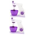 Totority 2 Sets Blender Kids Kitchen Appliances Toy Kitchen Appliances Toy for Kids Kid Toys Kids Suit Kitchen Appliance Toys Kids Kits Pretend Play Toy Mini Food Child Wooden Cotton Mixer