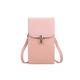 SKINII Women's Handbag， Mini Crossbody Shoulder Bag Women Cell Phone Pocket Ladies Purse Clutch Leather Hasp Handbags Female (Color : Pink)
