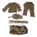 Zixyqol Ghillie Suit, Hunting Clothes for Men 5 in 1 Camouflage Hunting Suit Camouflage Hunting Apparel Hunting Clothes Including Jacket Pants Hood Carry Bag