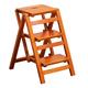 RUVANE Multifunctional Folding Step Stool Chair - Ideal for Home Library - Portable Wooden Ladder for Everyday Use & Storage - 2/3 Step Stairway Chair Star of Light