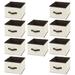 mDesign Foldable Fabric Bin for Cube Organizer - 11 X 10.75