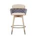 Art Leon Woven and Wood Counter Height Barstools