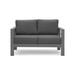 Comfortable Couch Grey Patio Outdoor Double Small Sleeper Sofa Furniture With Aluminum Frame