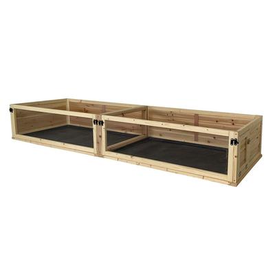 Zylina Extra Large Healthy Habitat for Guinea Pigs - Natural Wood - 79x24x12