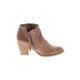 Sam Edelman Ankle Boots: Brown Solid Shoes - Women's Size 7 - Round Toe