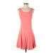 Forever 21 Casual Dress - A-Line Scoop Neck Sleeveless: Pink Solid Dresses - Women's Size Small