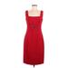 Ellen Tracy Casual Dress - Sheath: Red Dresses - Women's Size 8