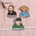 Épingles en émail Let It Gogh broches Van Gogh Away badge de sac à dos à revers bijoux
