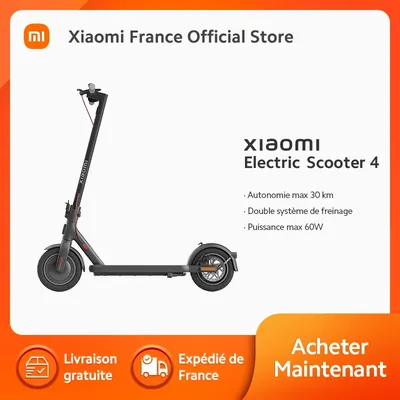 Xiaomi Electric Scooter 4 Donnez une nouvelle dimension à vos trajets Double système de freinage