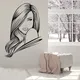 Autocollants muraux en vinyle belle femme Salon de coiffure lèvres Spa chambre de filles décor