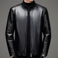 Manteau en cuir véritable intégré par fourrure des hommes d'automne et d'hiver ZDT-8043 avec la