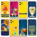 R-Ricard-Coque de téléphone en silicone souple transparent pour iPhone 15 14 13 12 11 Plus Pro Max