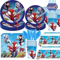 Décor de fête d'anniversaire Spiderman dessin animé super foreChicken assiette britannique