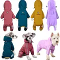 Combinaison imperméable à capuche pour petits et moyens chiens combinaison Chihuahua salopette