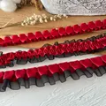 Ruban de dentelle rouge et noir 1 mètre accessoires pour chapeau jupe ourlet vêtements