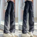 Pantalon de sport décontracté taille haute pour femme pantalon cargo confortable cordon de serrage