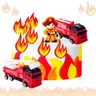 Décorations de gâteau de pompier pour garçon camion de pompier pompier sauvetage fête