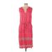 Gap Casual Dress V Neck Sleeveless: Pink Dresses - Women's Size Large