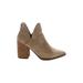 Steve Madden Ankle Boots: Tan Print Shoes - Women's Size 6 1/2 - Almond Toe