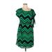 Outback Red Casual Dress - Mini: Green Chevron/Herringbone Dresses - Women's Size 14