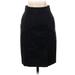 Ann Taylor Casual Midi Skirt Midi: Black Solid Bottoms - Women's Size 0 Petite