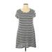 TMG New York Casual Dress - Shift Scoop Neck Short sleeves: Gray Print Dresses - Women's Size X-Large