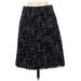 Ann Taylor Casual Skirt: Black Tweed Bottoms - Women's Size 4