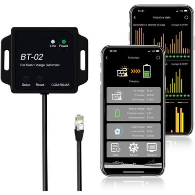 Bluetooth Modul für mppt Solar Laderegler, mit 82ft drahtloser Fernbedienung, Echtzeitüberwachung