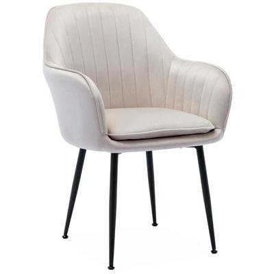 Sessel mit Samtbezug und Metallbeinen - Sweeek Image