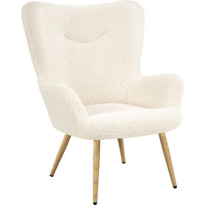 Yaheetech - 1 x Ohrensessel eleganter Armsessel Polsterstuhl mit klappbare Rückenlehne Lehnsessel Image