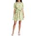 Puff Sleeve Tie Waist Shirtdress