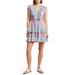 Rainey Mixed Floral Ruffle Tiered Cotton & Silk Cover-up Dress