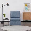 Evergreenweb Materassi&beds - evergreenweb - Poltrona Pouf Letto Singolo Blu con Materasso,