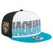 Men's New Era White/Teal Jacksonville Jaguars Throwback Space 9FIFTY Snapback Hat