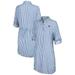 Women's Tommy Bahama Blue/White New England Patriots Chambray Stripe Cover-Up Shirt Dress