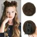 2PCS Mini Claw Clip in Hair Bun Messy Cat Ears Hair Bun Extension Synthetic Donut Wig Accessory Hair Pieces for Women Girls