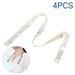 4 pcs Face Mask Neck Strap Holder Snap Button Design Mask Extension Lanyard Loss Protection for Adult Kids