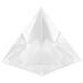 Crystal Pyramid Matte Finish Desk Topper Decorative Figurine Ornament Quartz Household Heal White