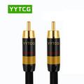 HiFi RCA Coaxial Audio Cable 75Î© High end Rca to Rca Male Stereo Cable Speaker Hifi Subwoofer Cable for DVD Projector TV Speaker black 2m