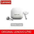 NEW Original Lenovo LP40 TWS Wireless Earphones - Bluetooth 5.0 Dual Stereo Noise Reduction Bass Touch Control Long Standby 230mAH Black and White