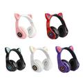 ELES Bluetooth Headphones Wireless Over Ear Cat Ear Headphones with LED Light Foldable Volume Control