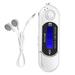 MP3 Player with Earphone 8GB Portable Music MP3 USB Player with LCD Screen FM Radio for Walking Running (Silver)